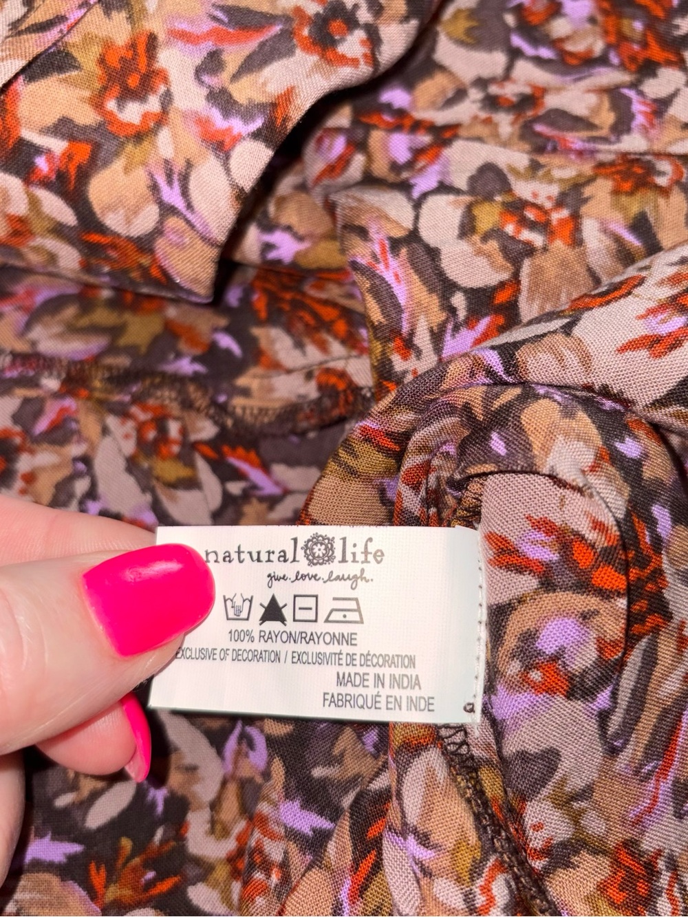 NWT Natural Life Harley Midi Dress XL Floral Embroidered Pockets Rayon - Picture 7 of 7